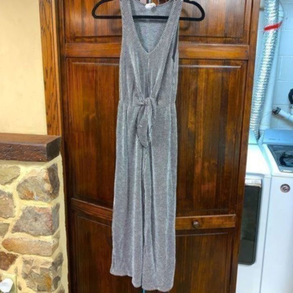 Caution to the wind black and white sleeveless pants jumper size small